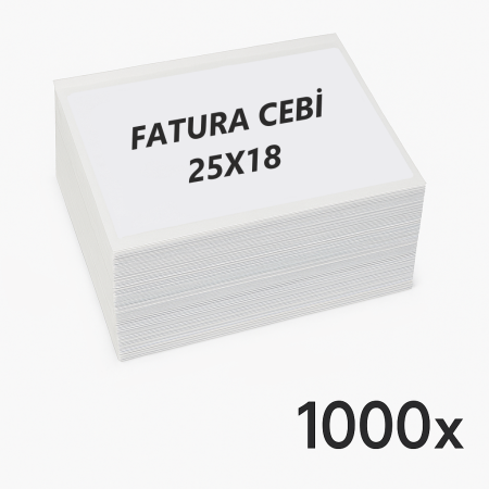 Yapışkanlı Fatura Cebi 25x18 1.000 Adet